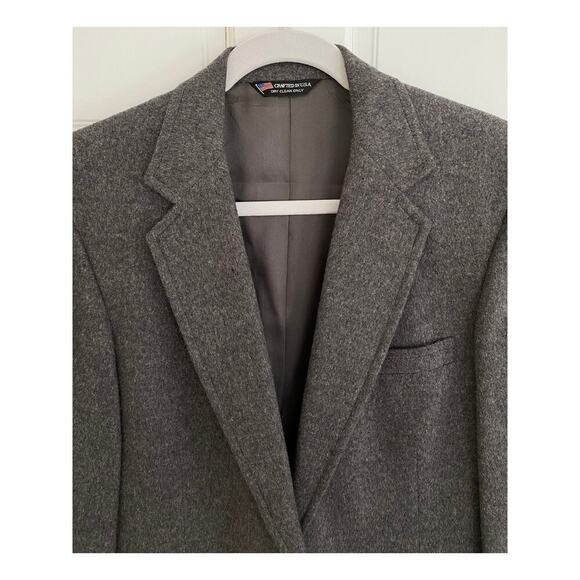 Woolrich Women’s Camel Hair Gray Blazer Button Sport Jacket Vintage Size 16 - Picture 6 of 10